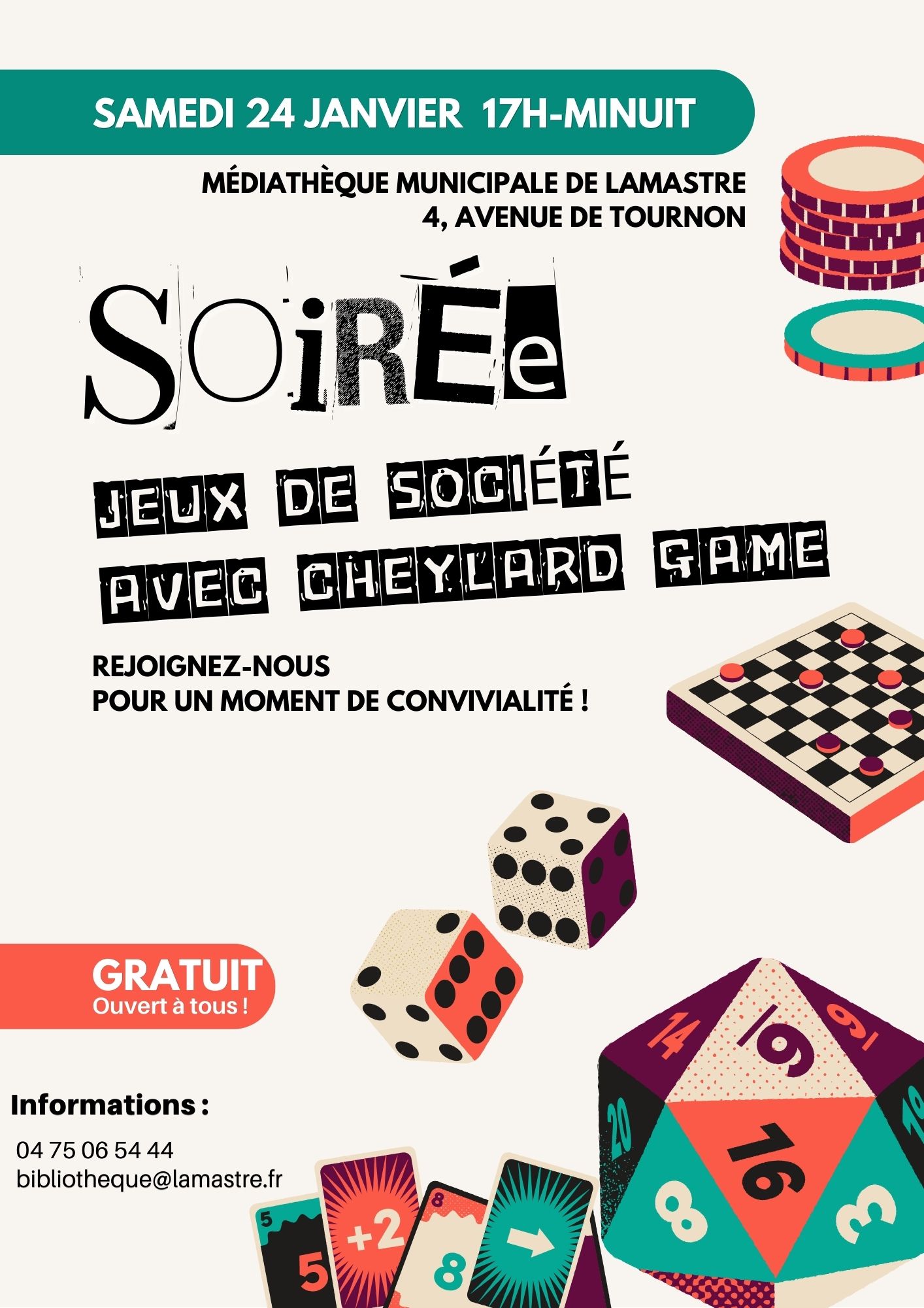Soirée jeux 24 janvier 26